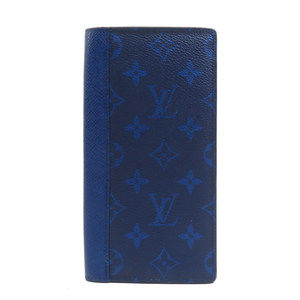 Louis Vuitton Taiga Rama Portefeuille Bifold Wallet in Brazza Leather Cobalt,...